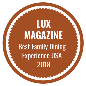 Lux Magazine best Family Dining Experience USA 2018