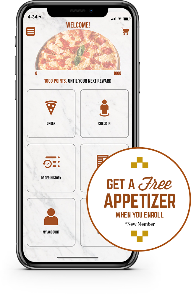 Get a free appetizer when you enroll